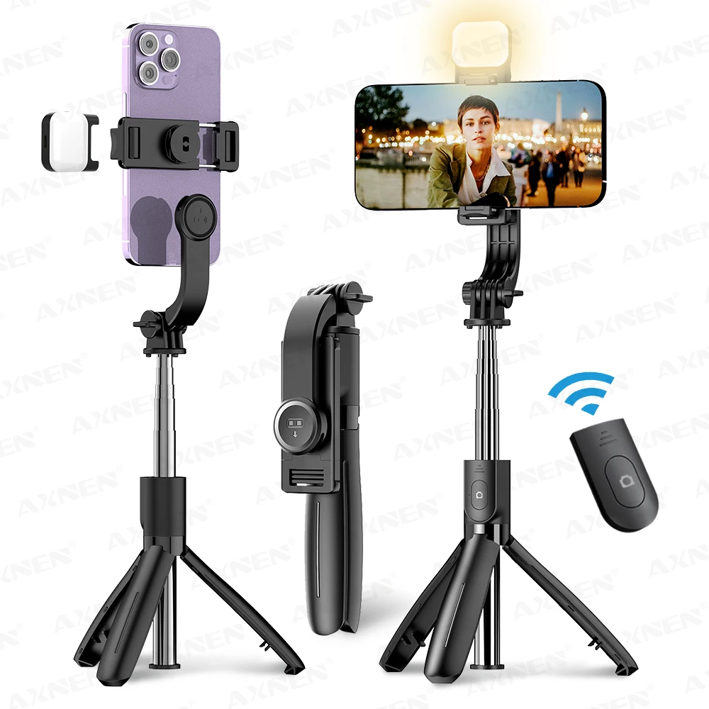 L21 Phone Selfie stick Tripod with Wireless Bluetooth LED Fill Light with Remote Shutter for Android IOS Cellphone 1